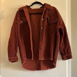 bohme Rust Corduroy Button-Up Shacket